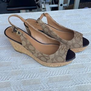 Coach wedges size 10 lightly used